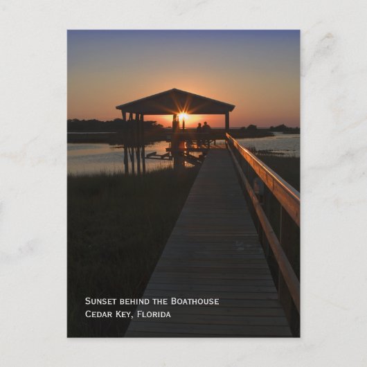 ボートハウスサンセットポストカード ポストカード (正面)
