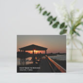 ボートハウスサンセットポストカード ポストカード (スタンド正面)