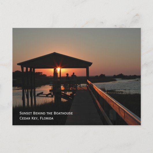 ボートハウスサンセットポストカード ポストカード (正面)