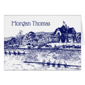 ボートハウスブルーでクルー漕ぎレース (正面横)