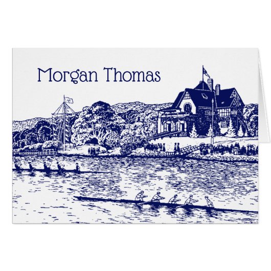 ボートハウスブルーでクルー漕ぎレース (正面横)