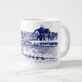 ボートハウスブルーでクルー漕ぎレース ジャンボコーヒーマグカップ (正面右)