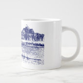 ボートハウスブルーでクルー漕ぎレース ジャンボコーヒーマグカップ (右)