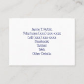 ボートハウスブルーでクルー漕ぎレース 名刺 (裏面)