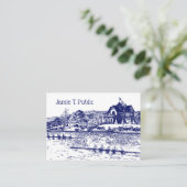 ボートハウスブルーでクルー漕ぎレース 名刺 (スタンド正面)