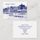 ボートハウスブルーでクルー漕ぎレース 名刺 (正面/裏面)