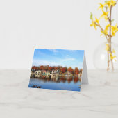 ボートハウスロウ,フィラデルフィア, PA カード (黄色い花)