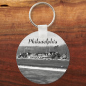 ボートハウスロー冬b/w キーホルダー (正面)