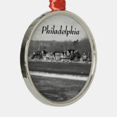 ボートハウスロー冬b/w メタルオーナメント (右)