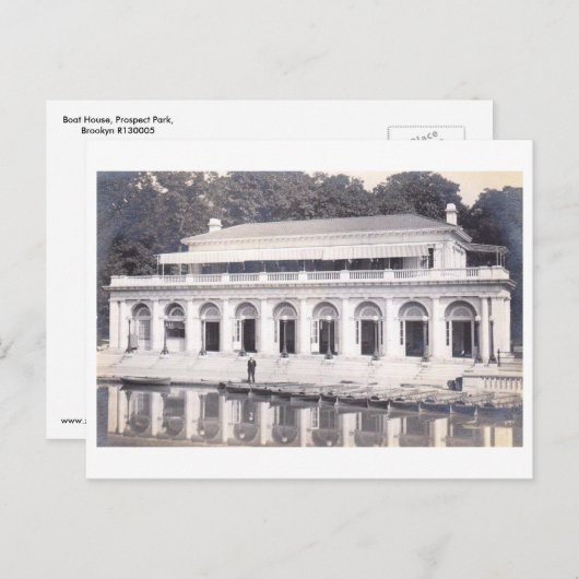 ボートハウス, プロスペクトパーク, ブルックリン ヴィンテージ ポストカード (正面/裏面)