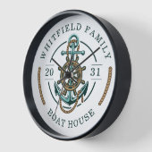 ボートハ航海のウスいかりシークエストカスタム 壁時計 (傾斜)