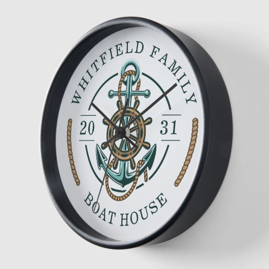 ボートハ航海のウスいかりシークエストカスタム 壁時計 (傾斜)