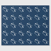 ボートパド航海のルロゴ（紺色、白色） ラッピングペーパー (フラット)