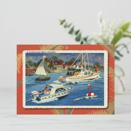 ボートパレードレトロクリスマスパーティの招待状 招待状 (スタンド正面)