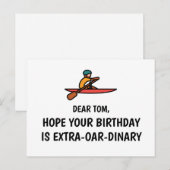 ボートパーソナライズされたおもしろいハッピーバースデーカード ポストカード (正面/裏面)