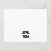 ボートパーソナライズされたおもしろいハッピーバースデーカード ポストカード (裏面)