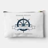ボートパーソナライズされたキャプテンヴィンテージ航海のホイール アクセサリーポーチ (裏面)
