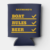 ボートパーソナライズされたルールのチェックリストがスリーブ可能 缶クーラー (正面)