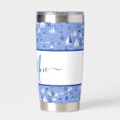 ボートパーソナライズされた 保温保冷タンブラー (背面)