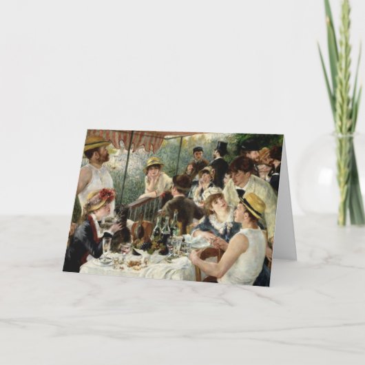 ボートパーティーの昼食会 カード (正面)