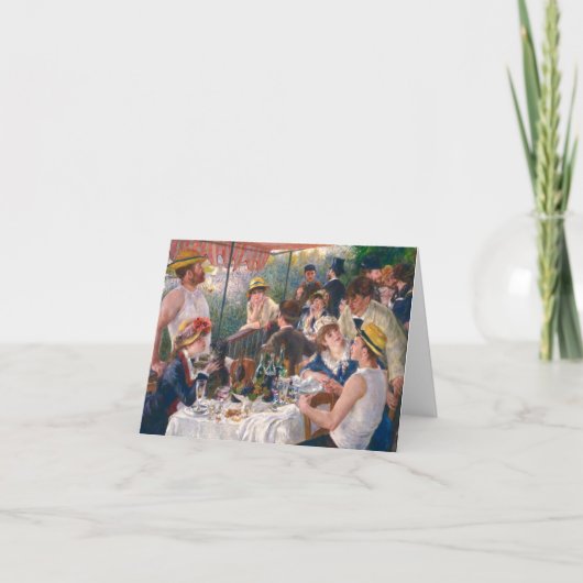 ボートパーティーの昼食会， 1880年ルノアール サンキューカード (正面)