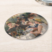 ボートパーティーの昼食会 – Augusteルノアール ラウンドペーパーコースター (アングル)