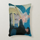 ボートパーティーバイマリカサットヴィンテージファインアート アクセントクッション (正面(垂直))