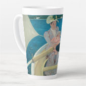 ボートパーティーバイマリカサットヴィンテージファインアート カフェラテマグ (左アングル)