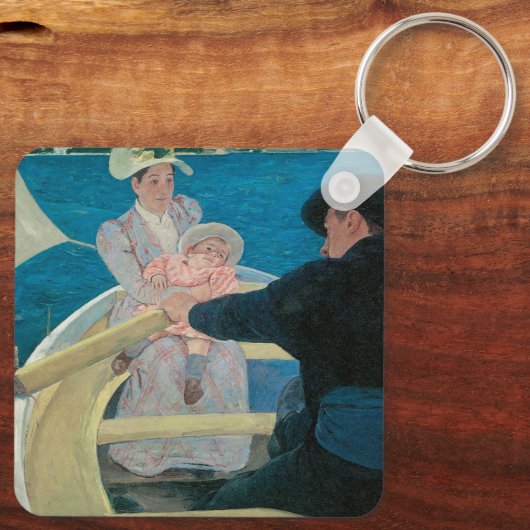 ボートパーティーバイマリカサットヴィンテージファインアート キーホルダー (裏面)