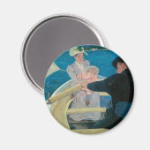 ボートパーティーバイマリカサットヴィンテージファインアート マグネット (正面/裏面)