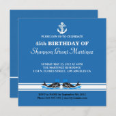 ボートパーティー誕生日招待状 招待状 (正面/裏面)