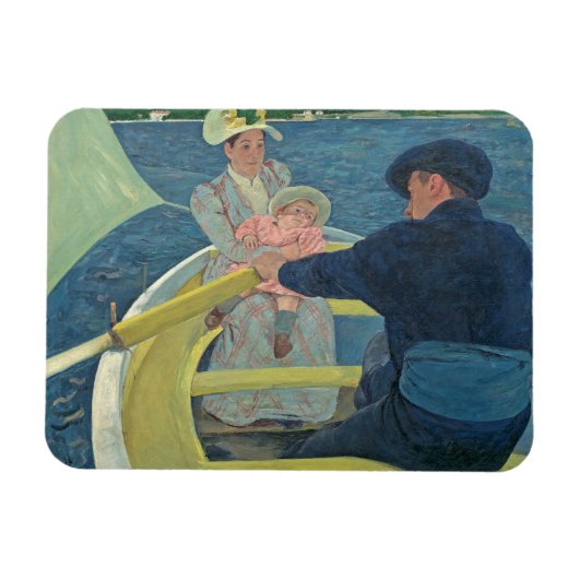 ボートパーティー1893-94(キャンバス上の油) マグネット (横)