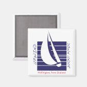 ボートブルースクエア_アップダウンウェリントンマグネット マグネット (正面/裏面)