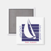 ボートブルースクエア_アップダウンパース磁石 マグネット (正面/裏面)