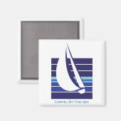 ボートブルースSquare_Carmel-by-the-sea magnet マグネット (正面/裏面)