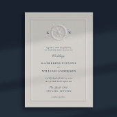 ボートヘルムフェイクエンボスモダンクラシック結婚ズ 招待状