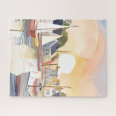 ボートベイ｜沿岸海洋水彩画 ジグソーパズル (横)