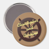 ボートホイールステートルームドアマーカー マグネット (正面/裏面)