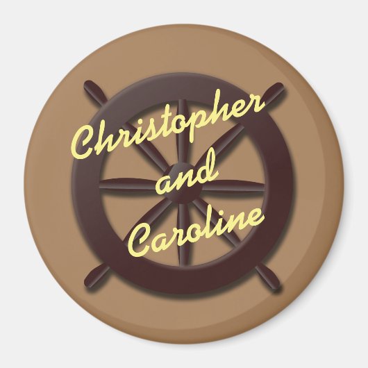 ボートホイールステートルームドアマーカー マグネット (正面)