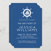 ボートホイ航海のル誕生日パーティーへの招待 招待状 (正面/裏面)