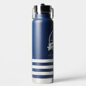 ボートホイ航海のールネーヴブルーパーソナライズされたズ ウォーターボトル (正面)