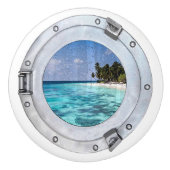 ボートポ航海のルトホールトロピカルビーチ海 セラミックノブ (正面)