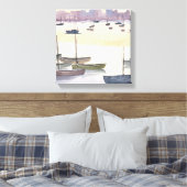 ボートマリーナ | 水彩海湾 キャンバスプリント (インサイチュ (寝室))