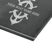 ボートモダン名船の車輪のいかりグレ航海のー カッティングボード (角)