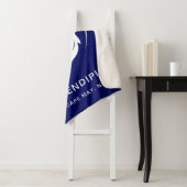 ボートモノグラムモダンネイビーブルー シェルパブランケット (インサイチュ)