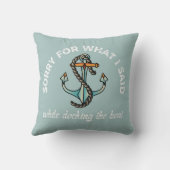 ボートユーモアのいかりおもしろいを言ってごめんなさい クッション (裏面)