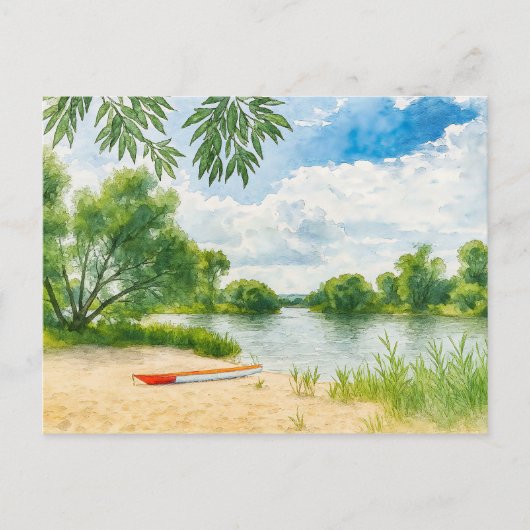 ボートリバービーチ休憩所アクアレルハベルランド シーズンポストカード (正面)