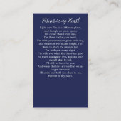 ボートレイクモダンメモリアル葬儀祈りの言葉カード コーリングカード (裏面)