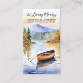 ボートレイクモダンメモリアル葬儀祈りの言葉カード コーリングカード (正面)