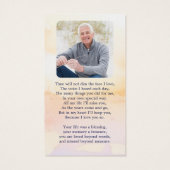 ボートレイク記念写真葬式祈りの言葉カード (裏面)